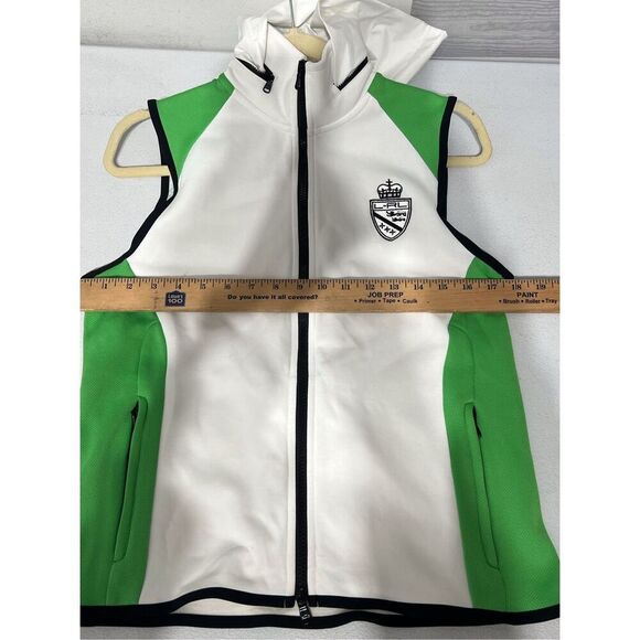 LRL Lauren active vest, green & white, hooded size small. New with tags - Picture 8 of 9